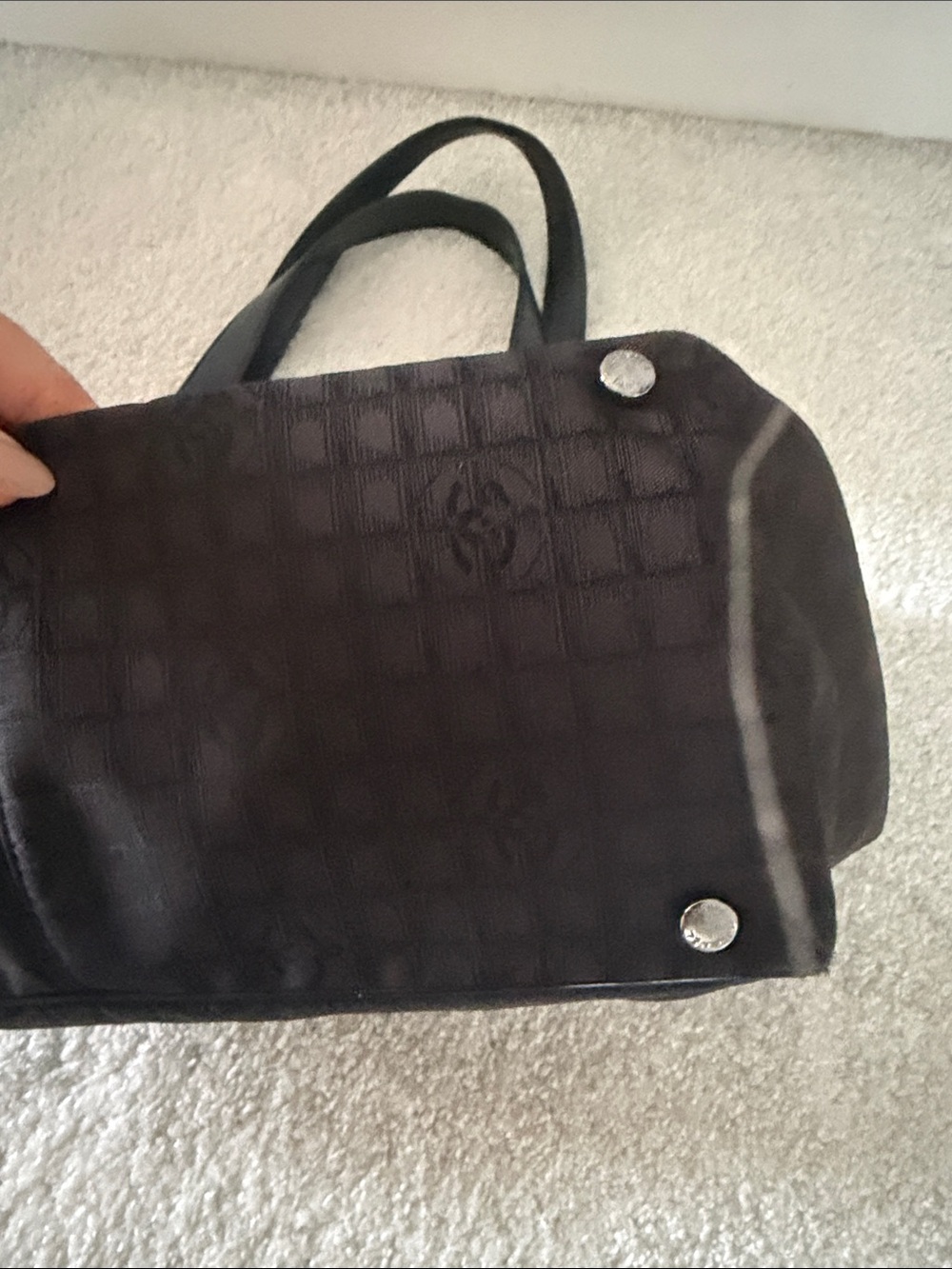 CHANEL Brown and Black travel Tote Bag with detachable mini pouch authentic - Picture 9 of 9